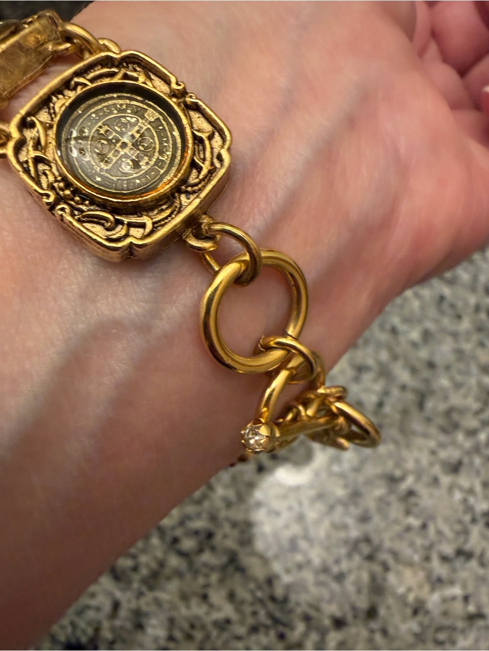 Virgins Saints and Angels San Benito Medallion Link Bracelet - Women Jewelry - Picture 9 of 9